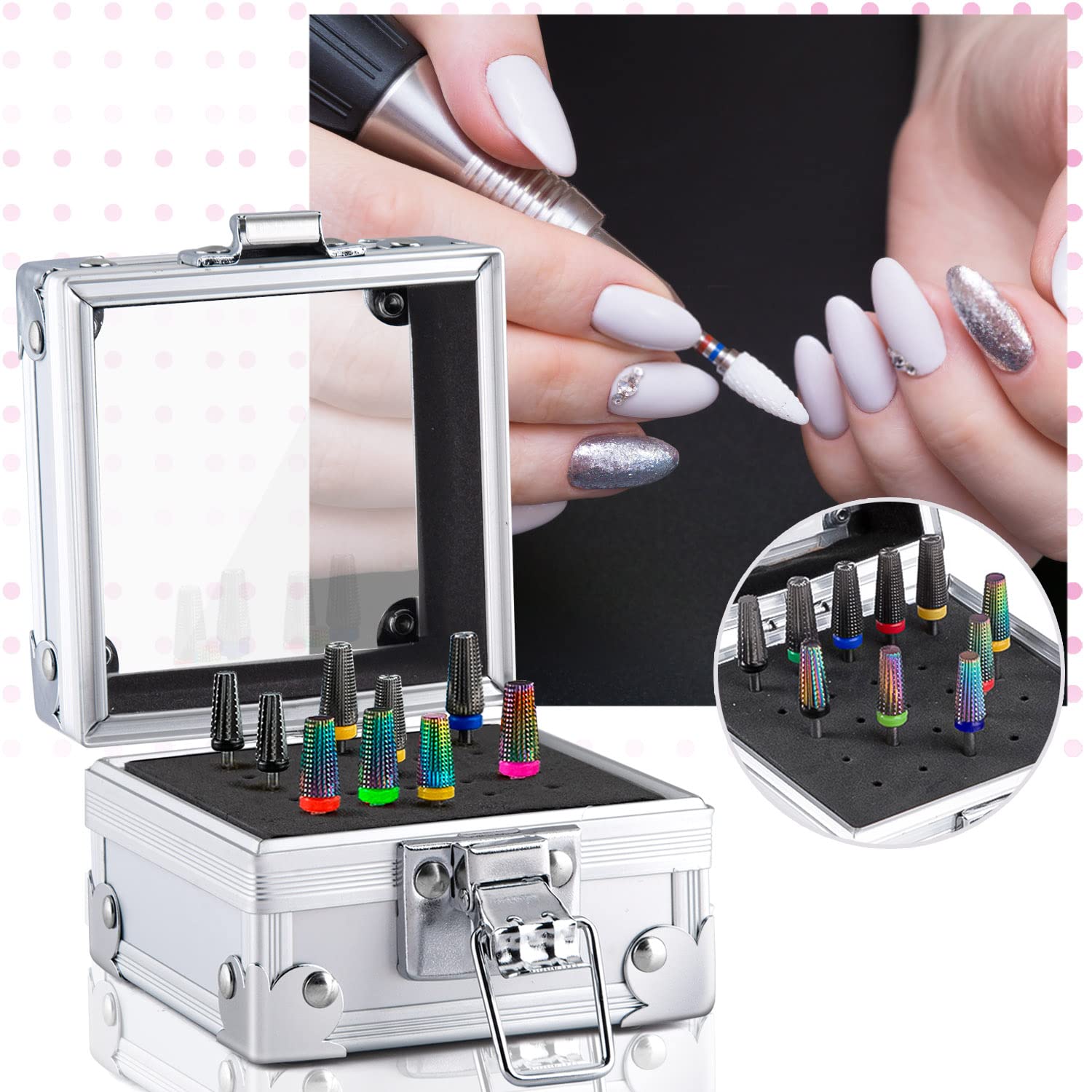 Nail Drill Bits Container