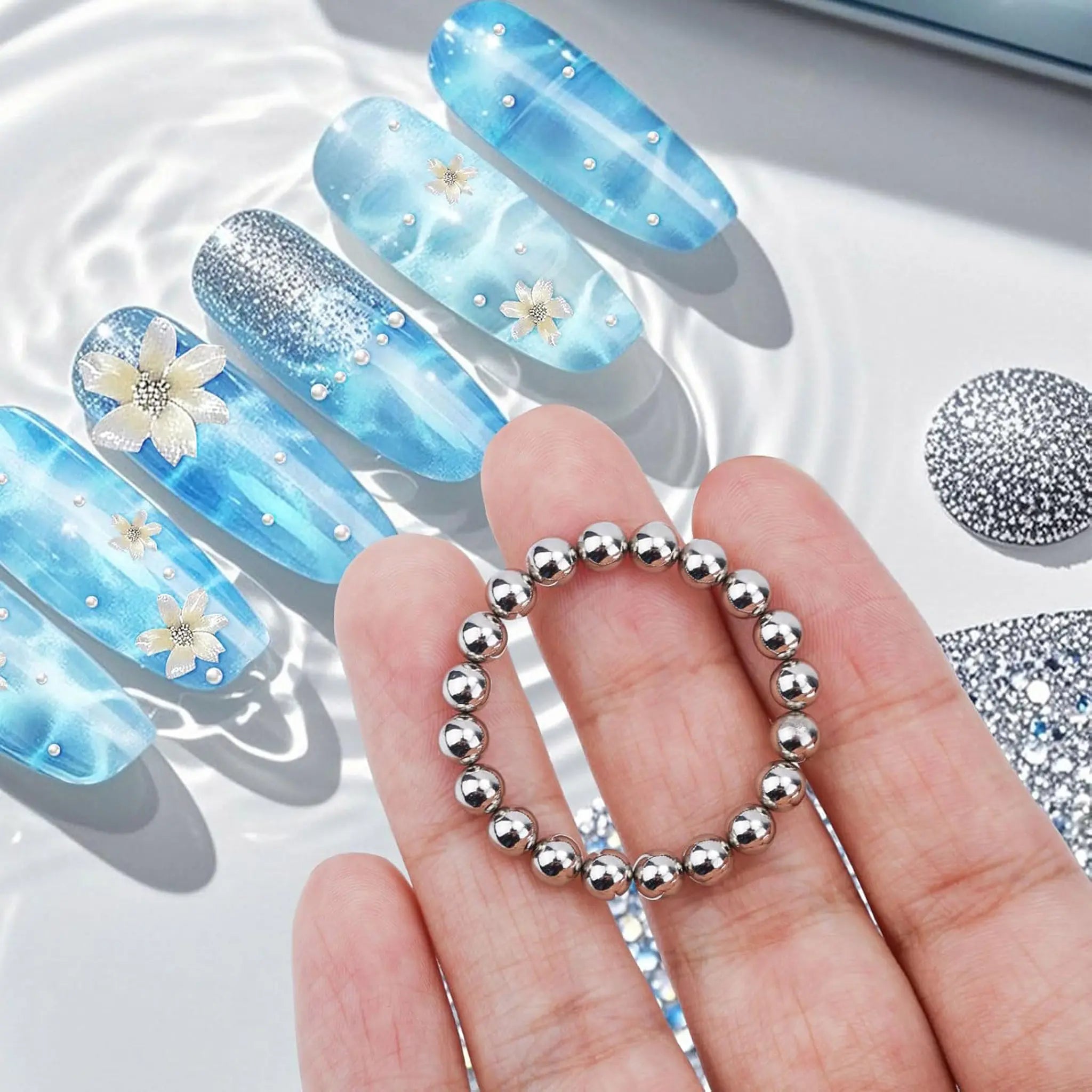 20-Piece Magnetic Bead Cat Eye Nail Art Tool