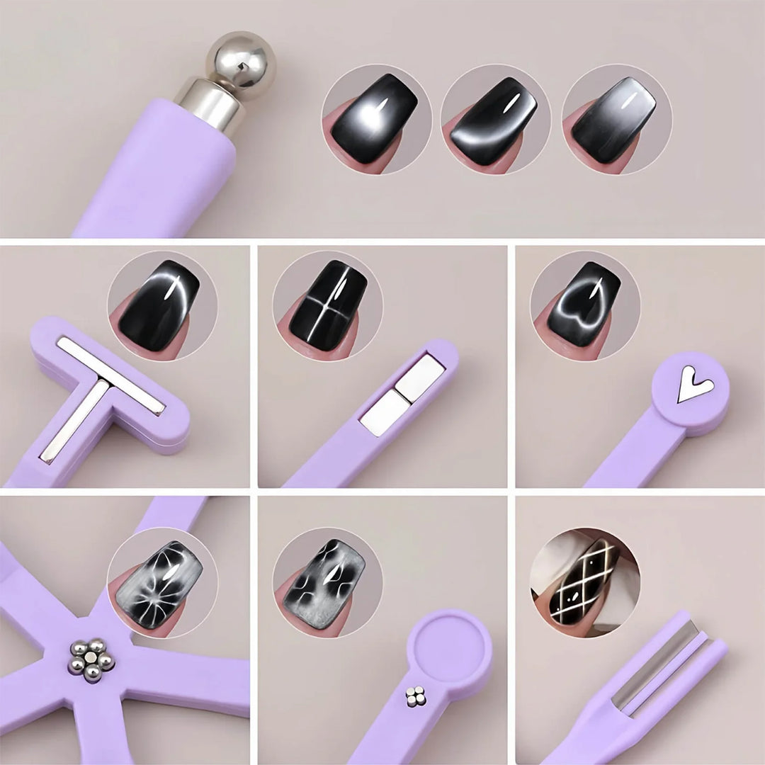 8-in-1 Magnetic Nail Art Tool for Cat Eye Gel