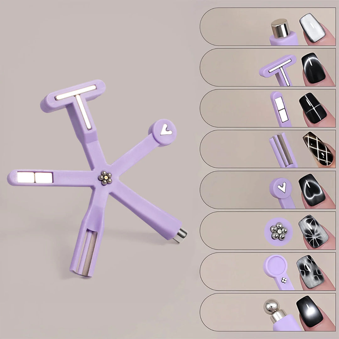 8-in-1 Magnetic Nail Art Tool for Cat Eye Gel