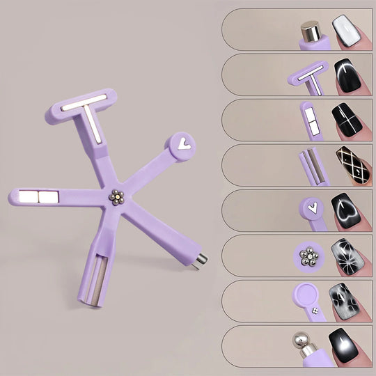 8-in-1 Magnetic Nail Art Tool for Cat Eye Gel