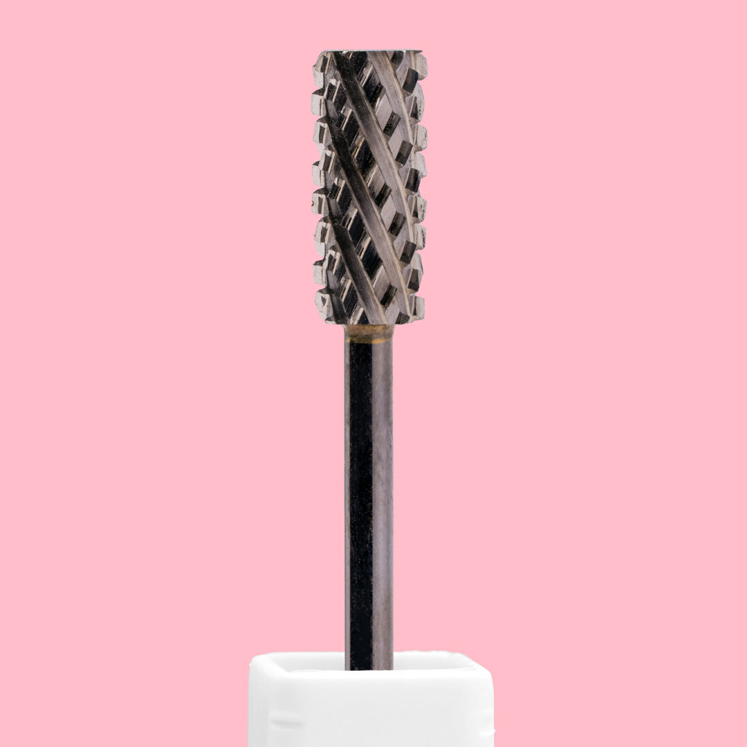 Small Barrel Flat Top DLC Black Nail Drill Bit
