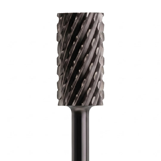 Large Barrel Flat Top DLC Black Nail Drill Bit 3/32"