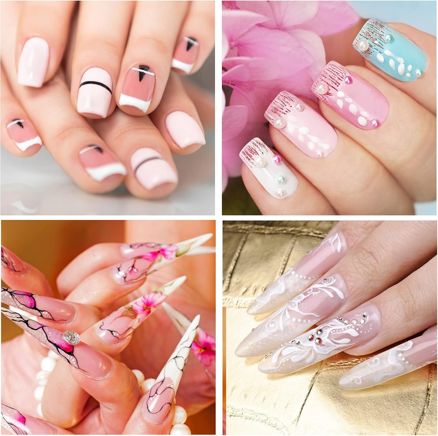 Flower Nail Art Brush Set 8 Pieces