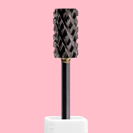 Large Barrel Flat Top DLC Black Nail Drill Bit