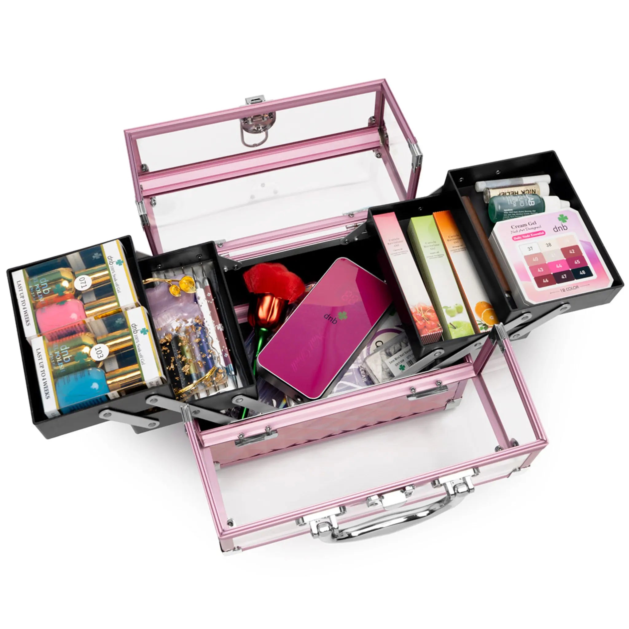 Portable Cosmetic & Nail Supply Organizer Case