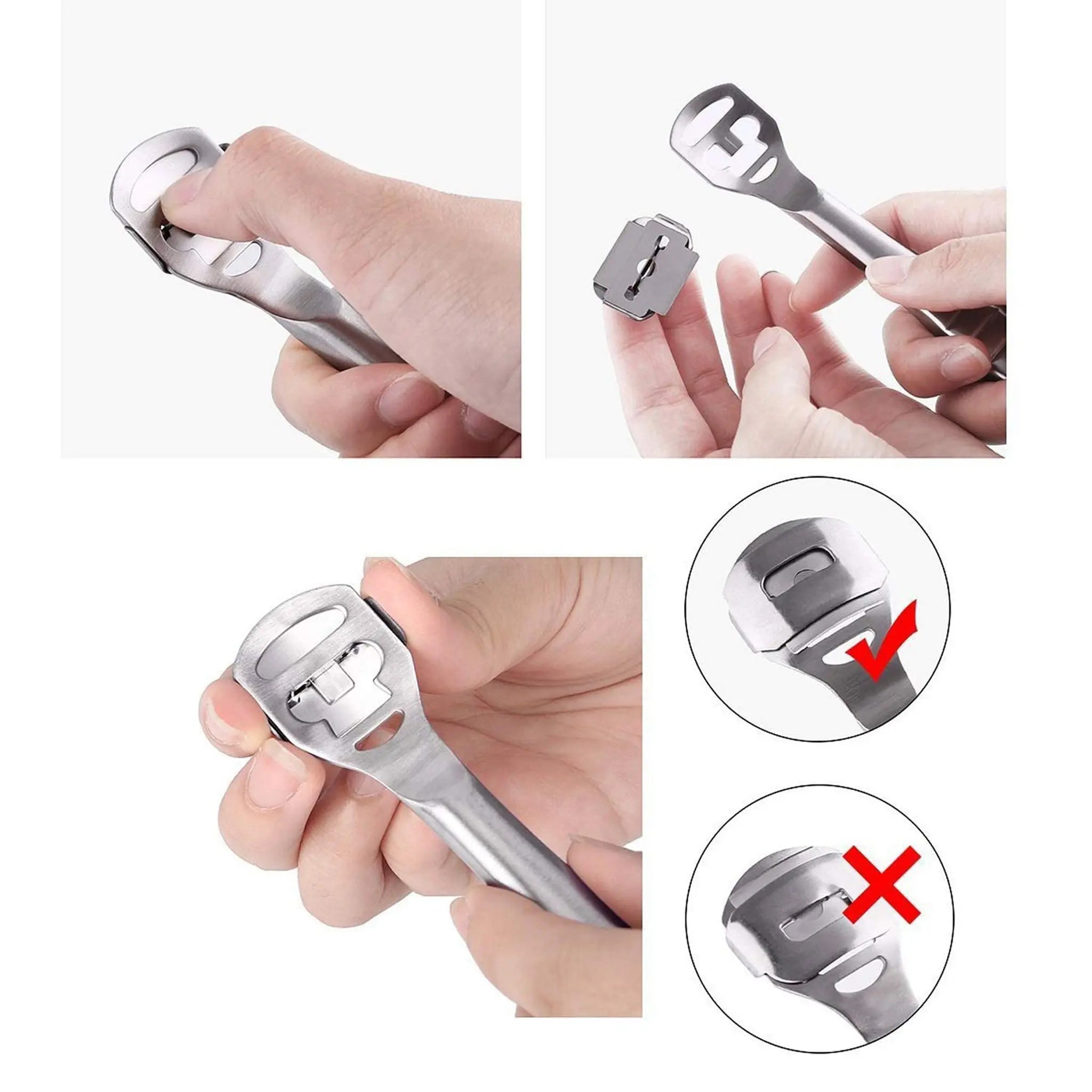 Stainless Steel Callus Shaver with Replaceable Blade