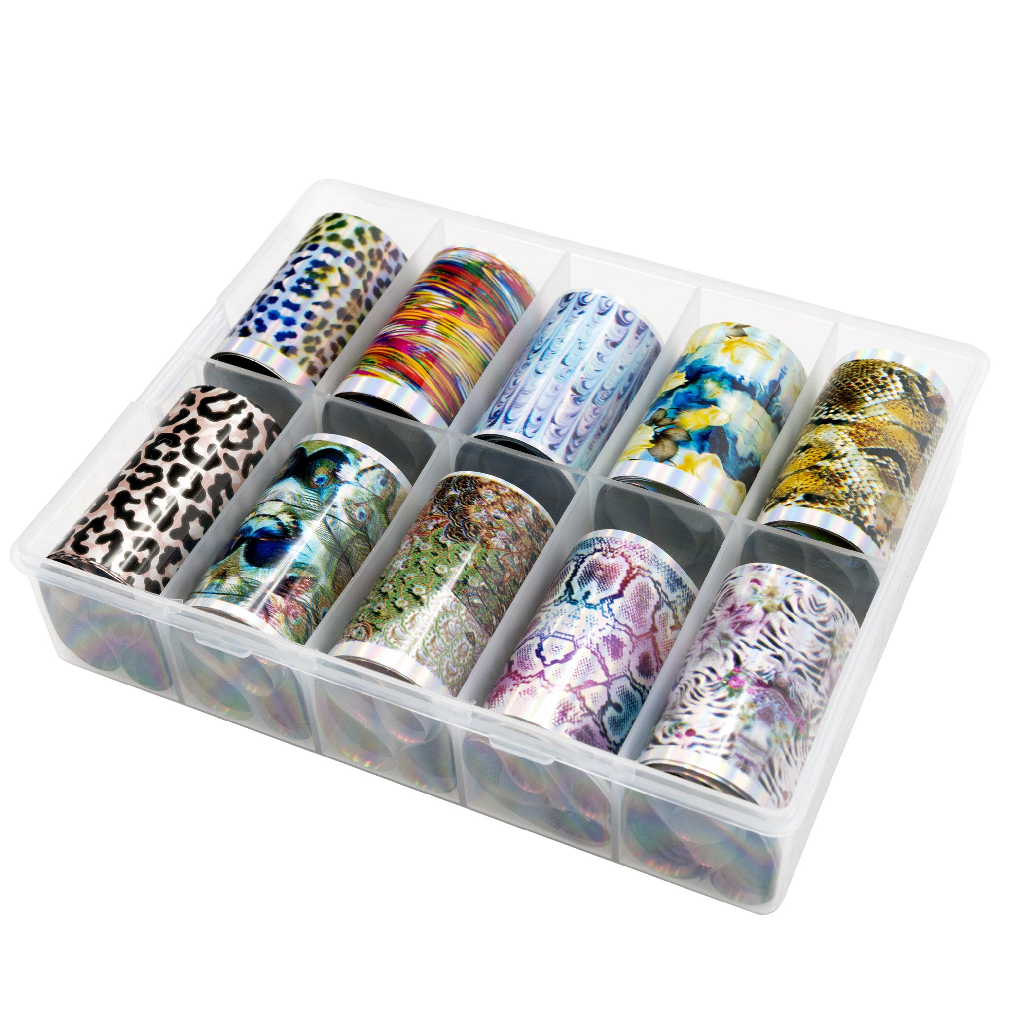 10 Roll Transfer Nail Foil Animal Pattern #02