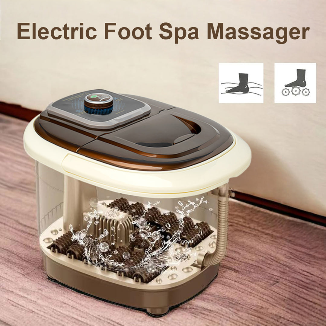 DNB 12-Roller Electric Foot Spa Massager with Bubble Function