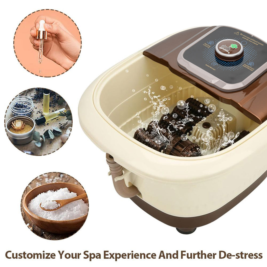 DNB 12-Roller Electric Foot Spa Massager with Bubble Function
