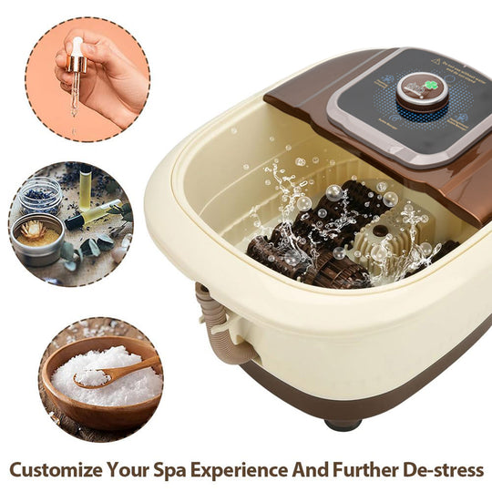 DNB 12-Roller Electric Foot Spa Massager with Bubble Function