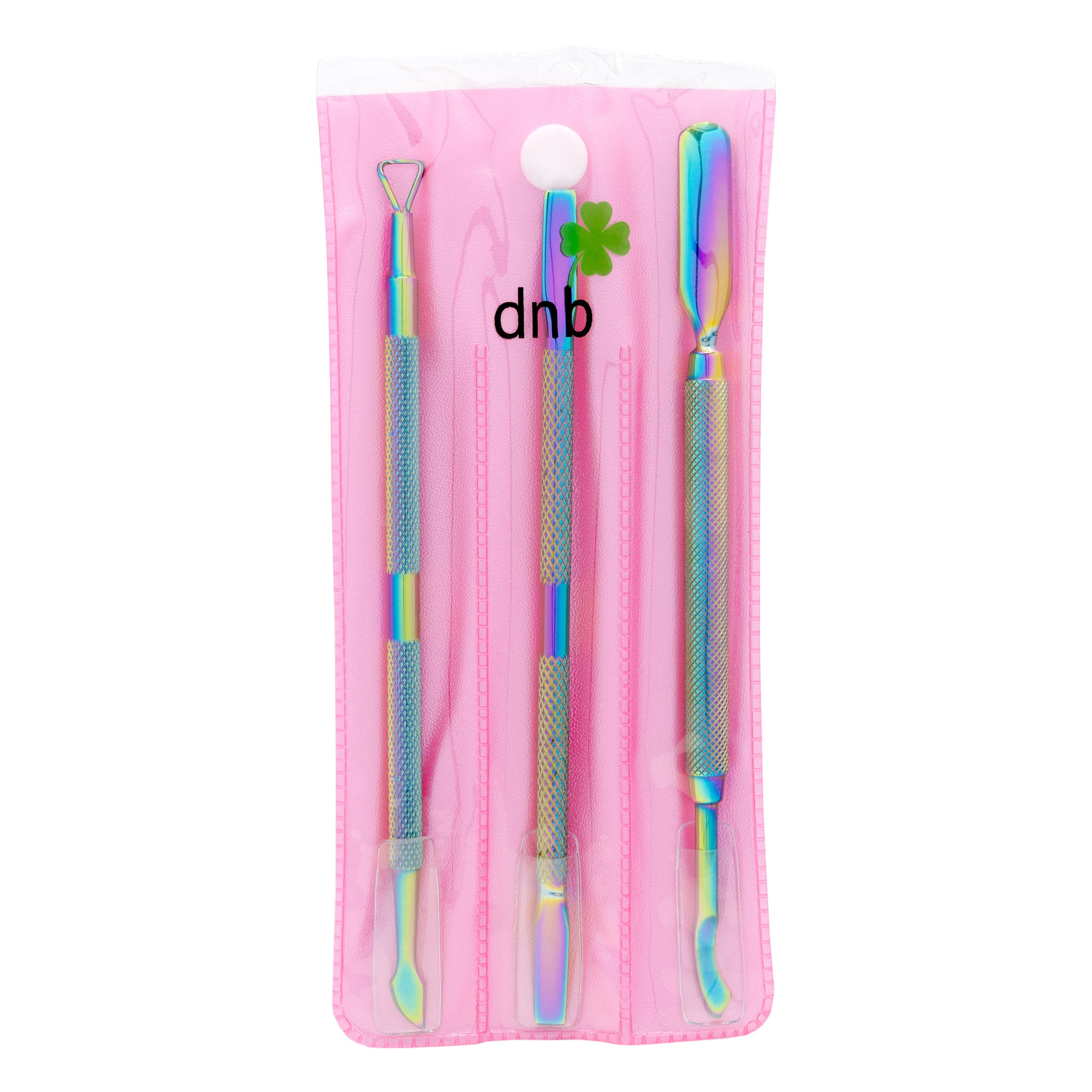 DNB Tornasol 3 Piece Cuticle Pusher Set
