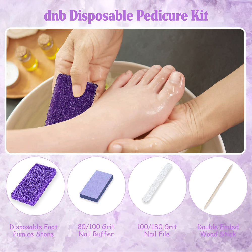 Disposable 4-Piece Pedicure Kit (Purple)
