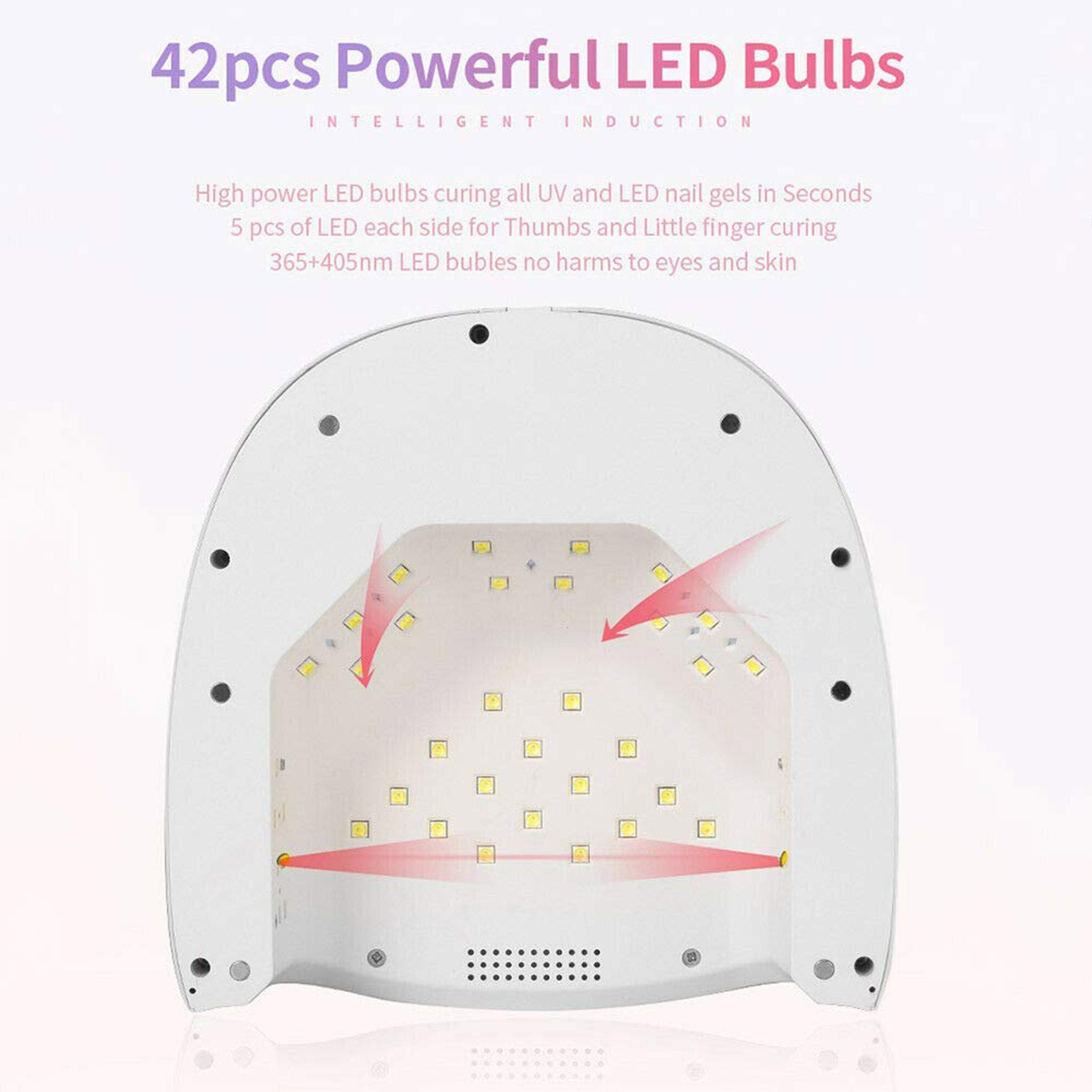 DNB UV LED Nail Lamp 60W Gel Dryer for Manicure & Pedicure