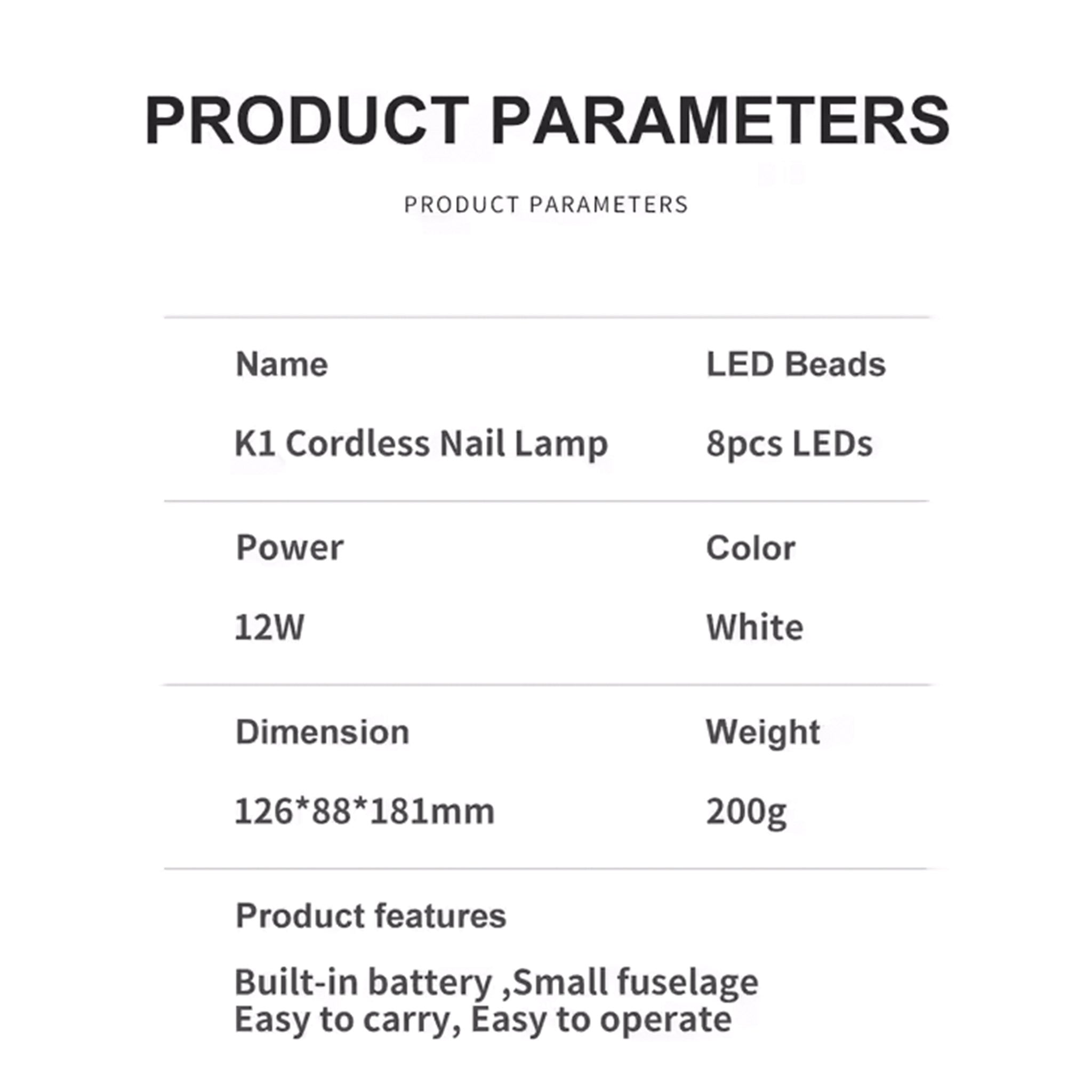 UV LED Nail Lamp K1