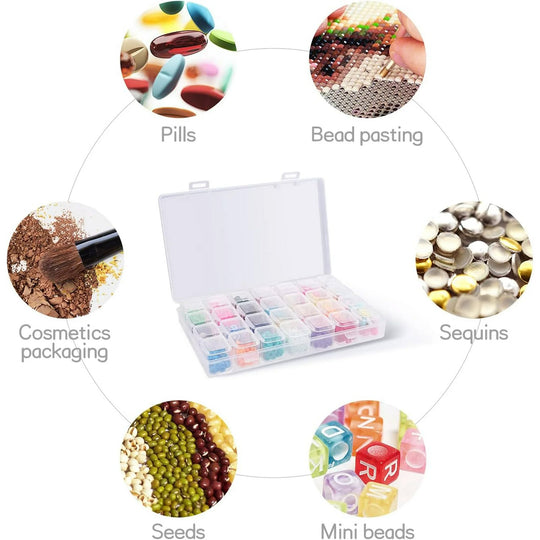 28 Grid Organizer for Rhinestones Beads