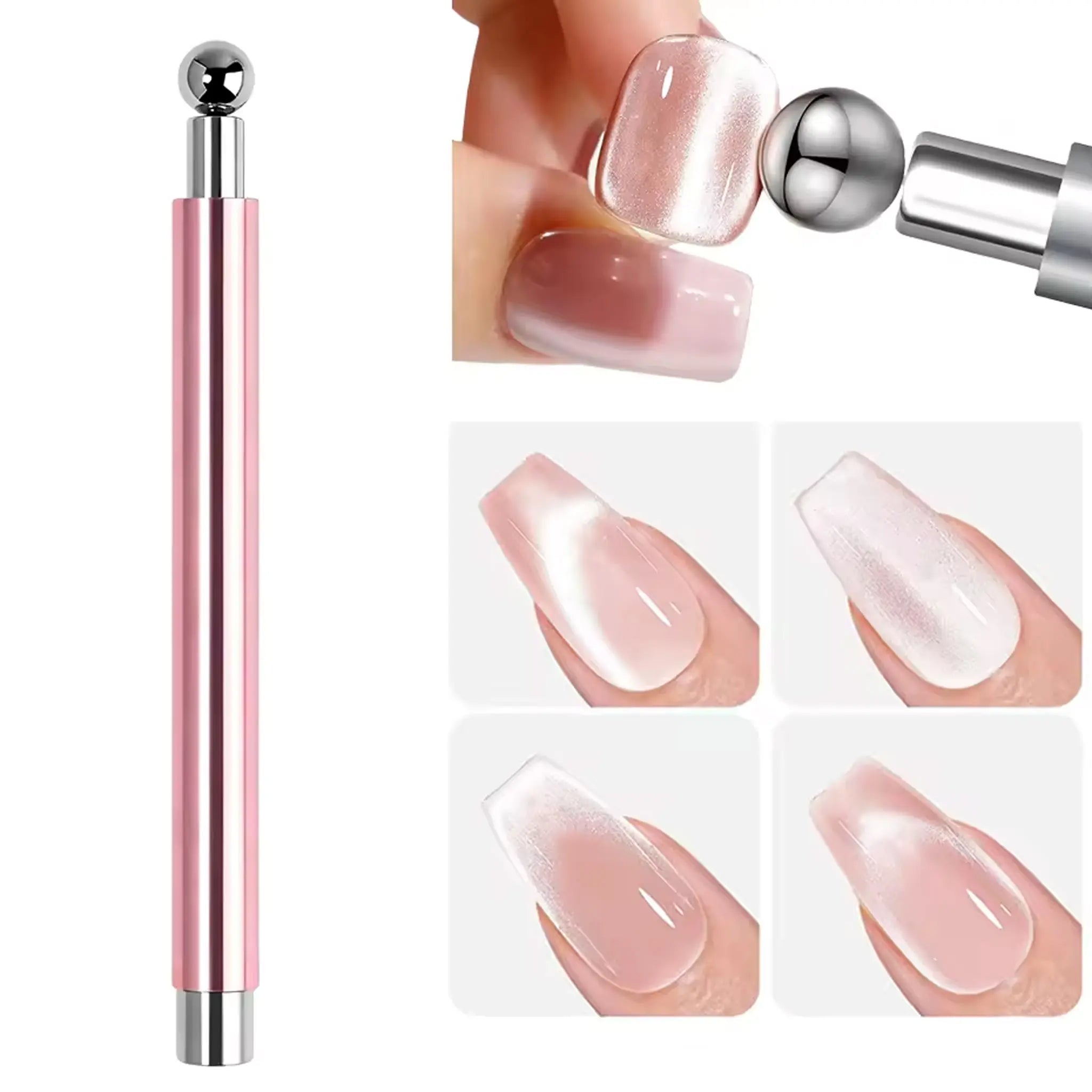 Double-Ended Cat Eye Magnet Pen with Magnetic Ball