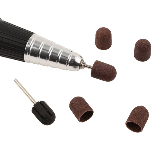 40PCS Sanding Caps Rounded Barrel #80 Grit (Coarse)