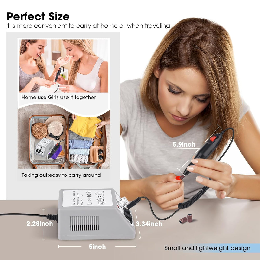 Nail Drill Machine Set for Manicure & Pedicure