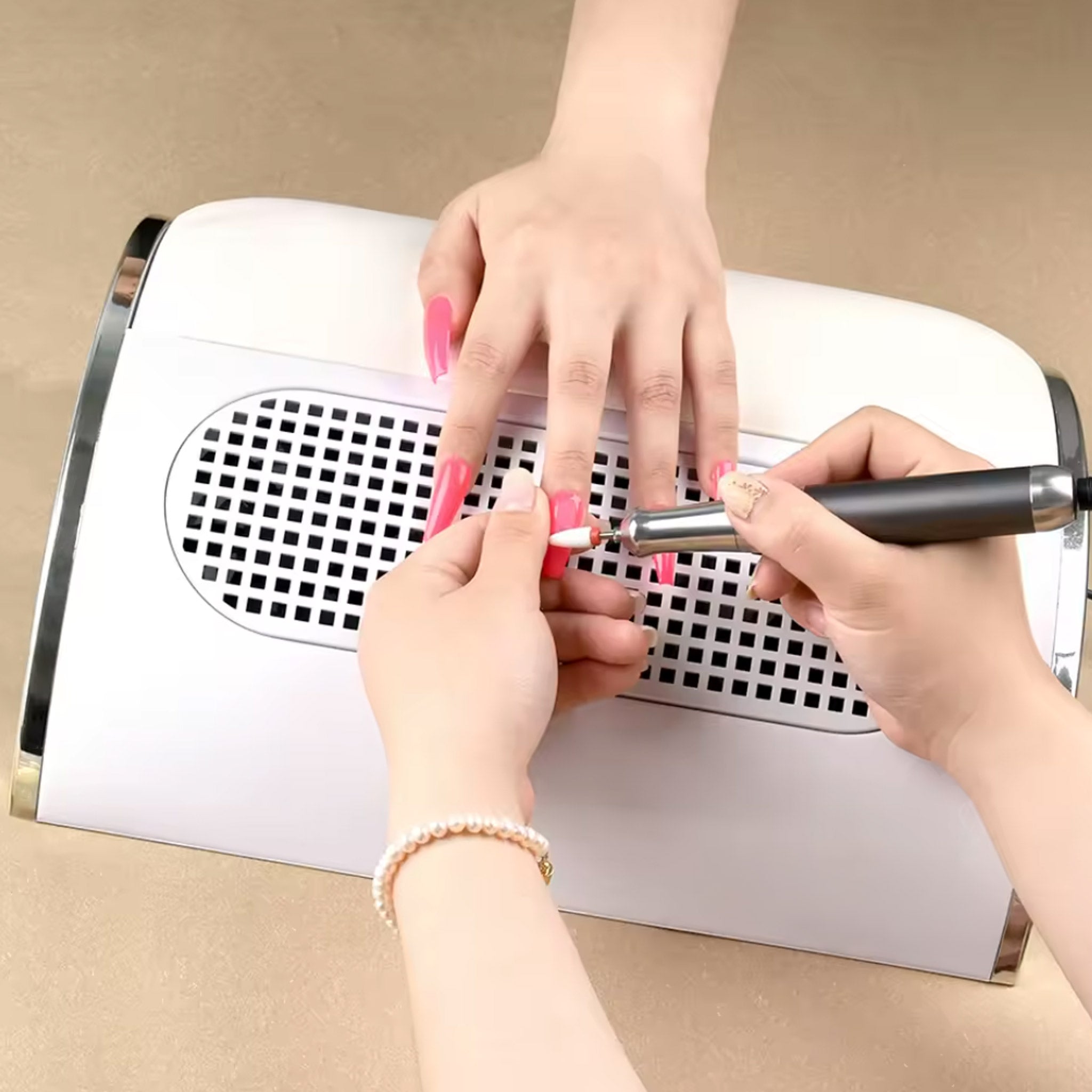 40W Nail Dust Collector with 3 Fans for Manicure & Pedicure Salon Use