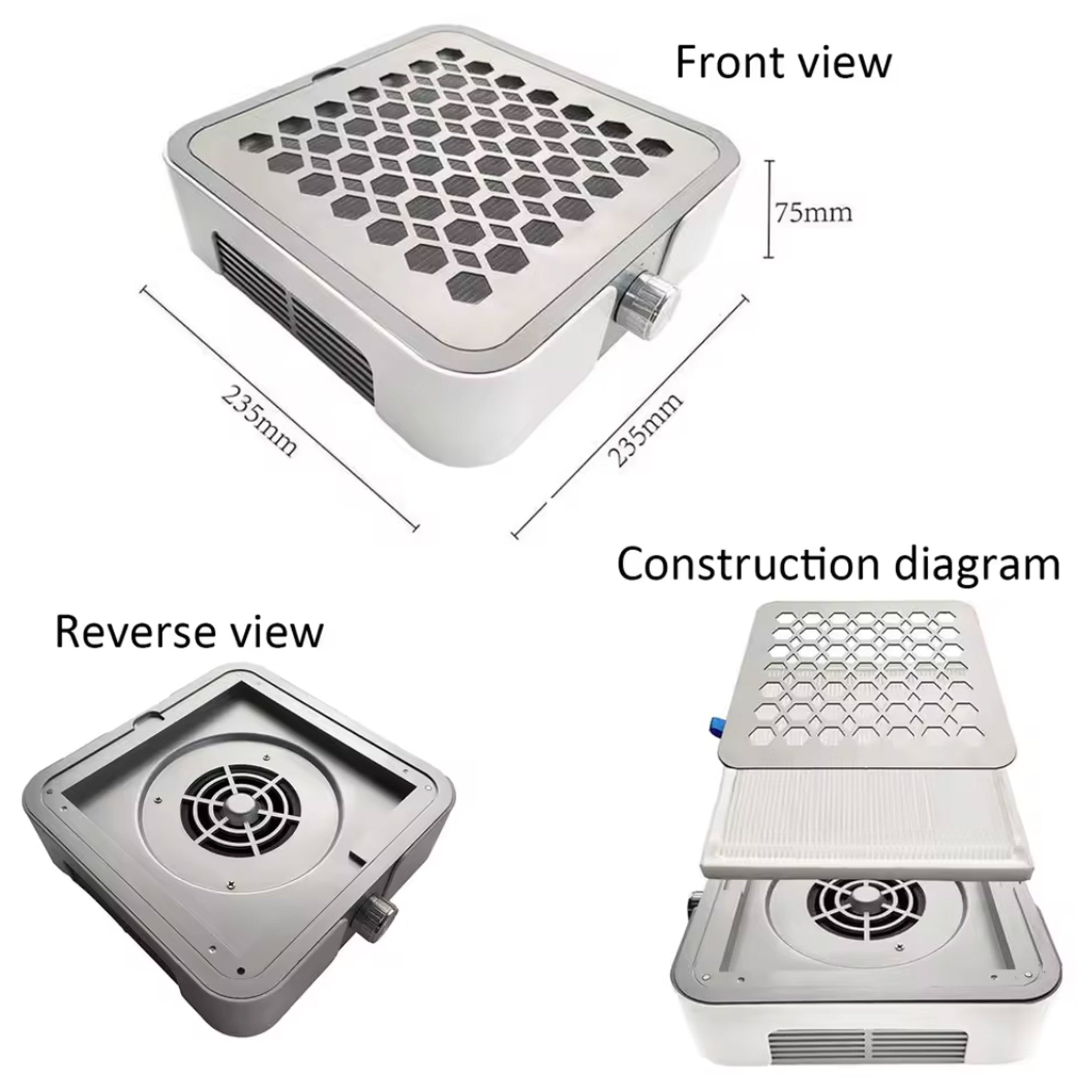 DNB 60w Super Strong Suction Vacuum Nail Dust Collector