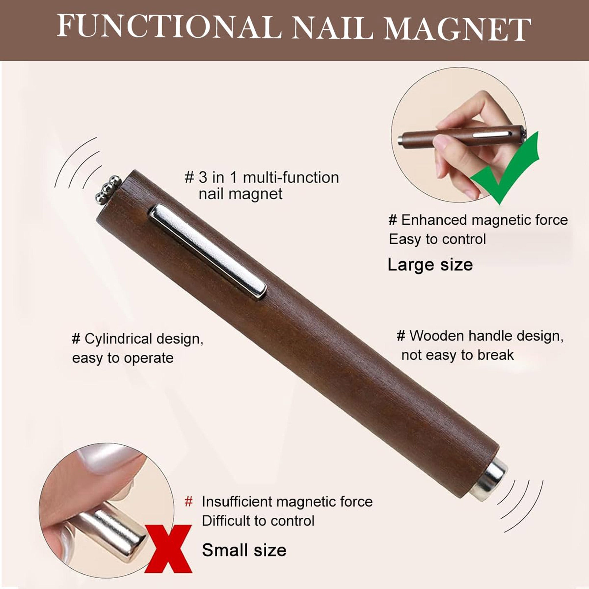 3-in-1 Magnetic Cat Eye Nail Art Pen