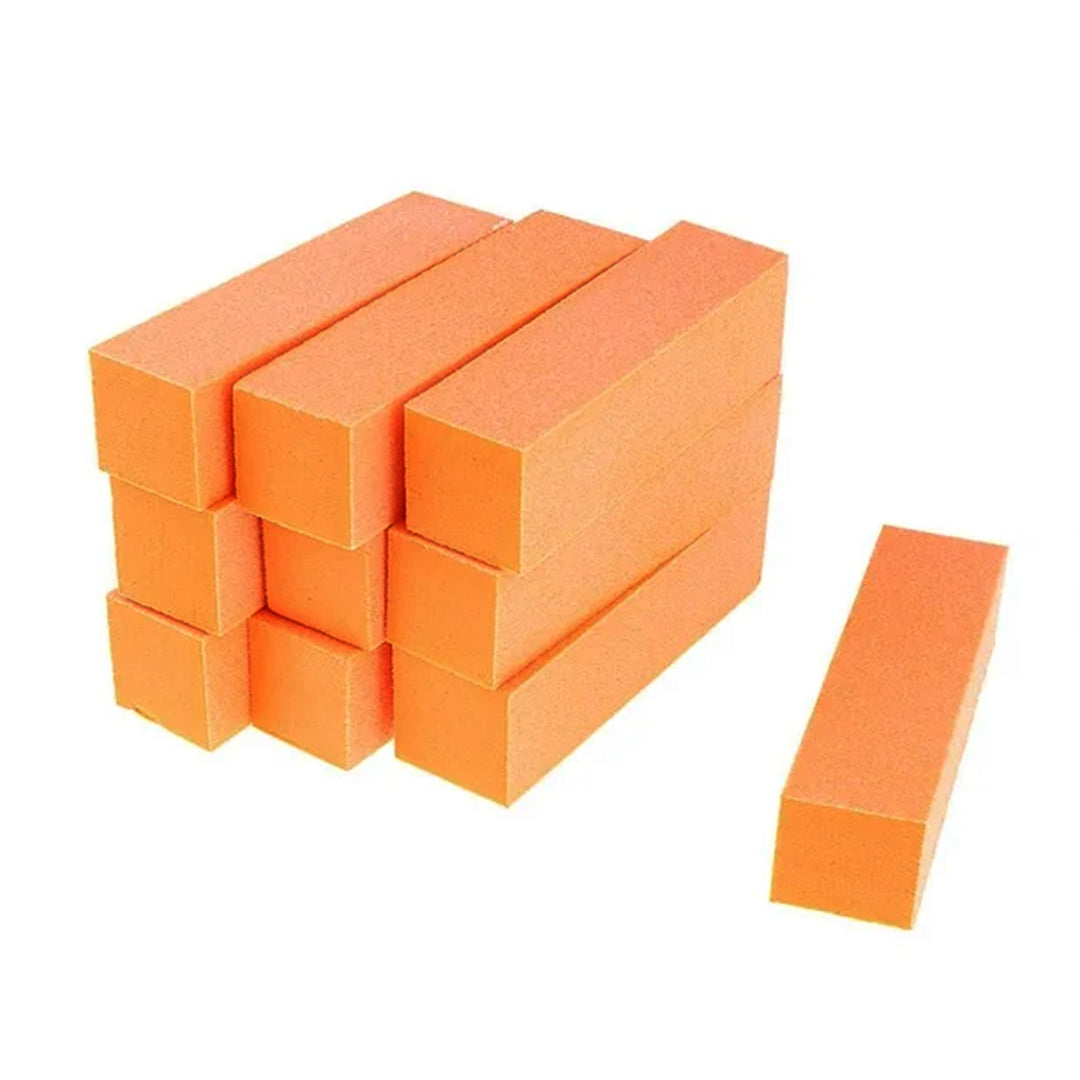 80/100 Grit 3-Sided Nail Block Buffer Orange