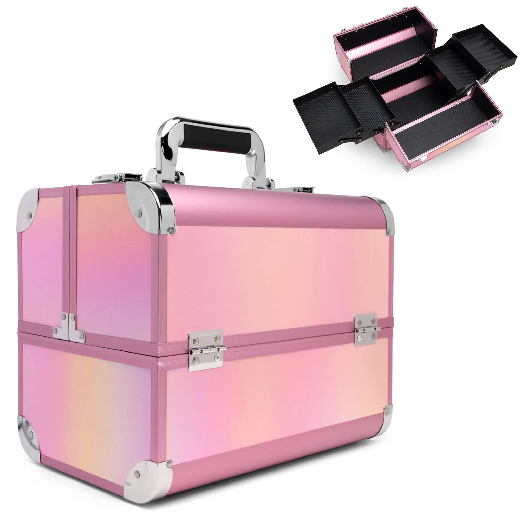 Portable Cosmetic & Nail Polish Organizer Case
