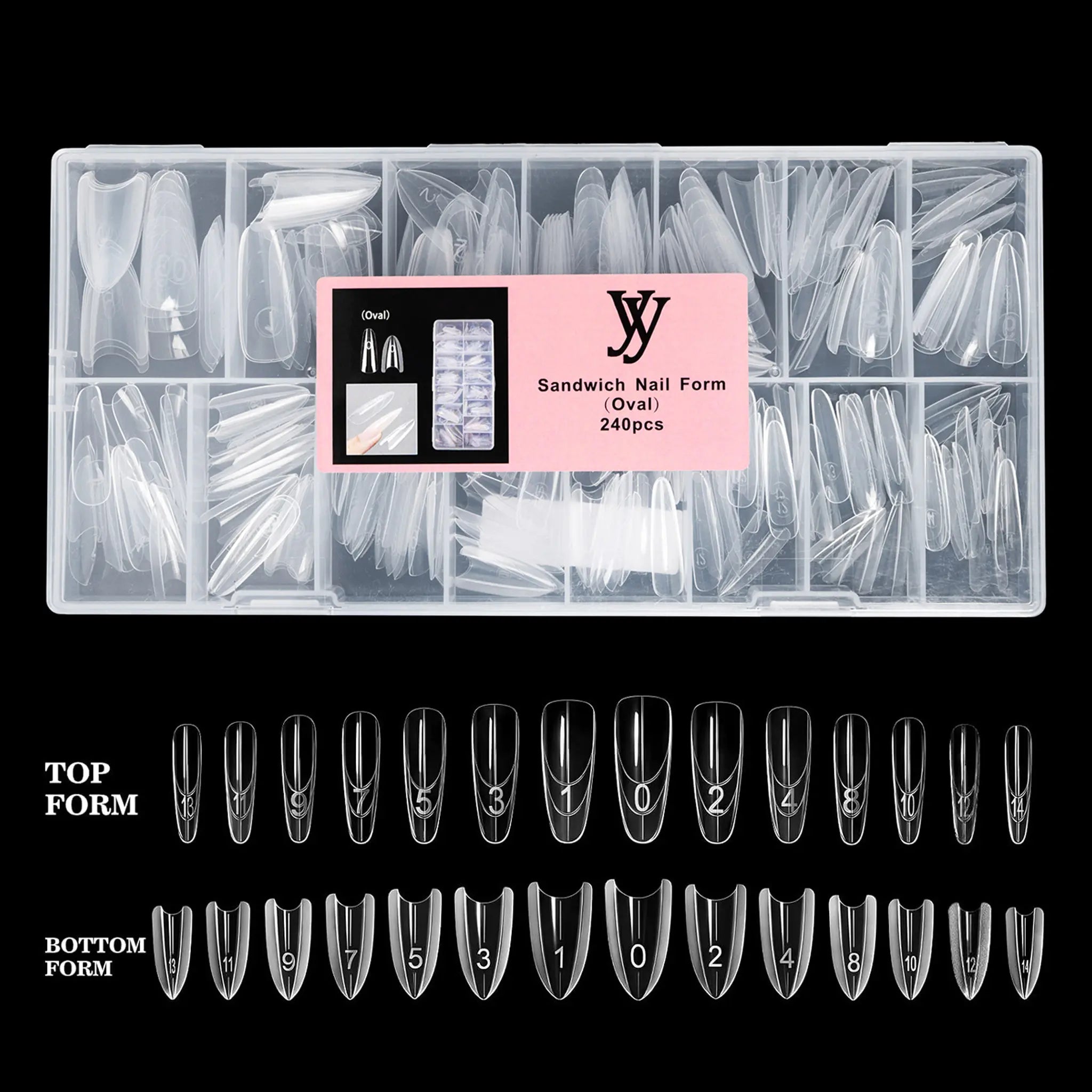 Y&Y Sandwich Nail Forms Oval (240pcs)