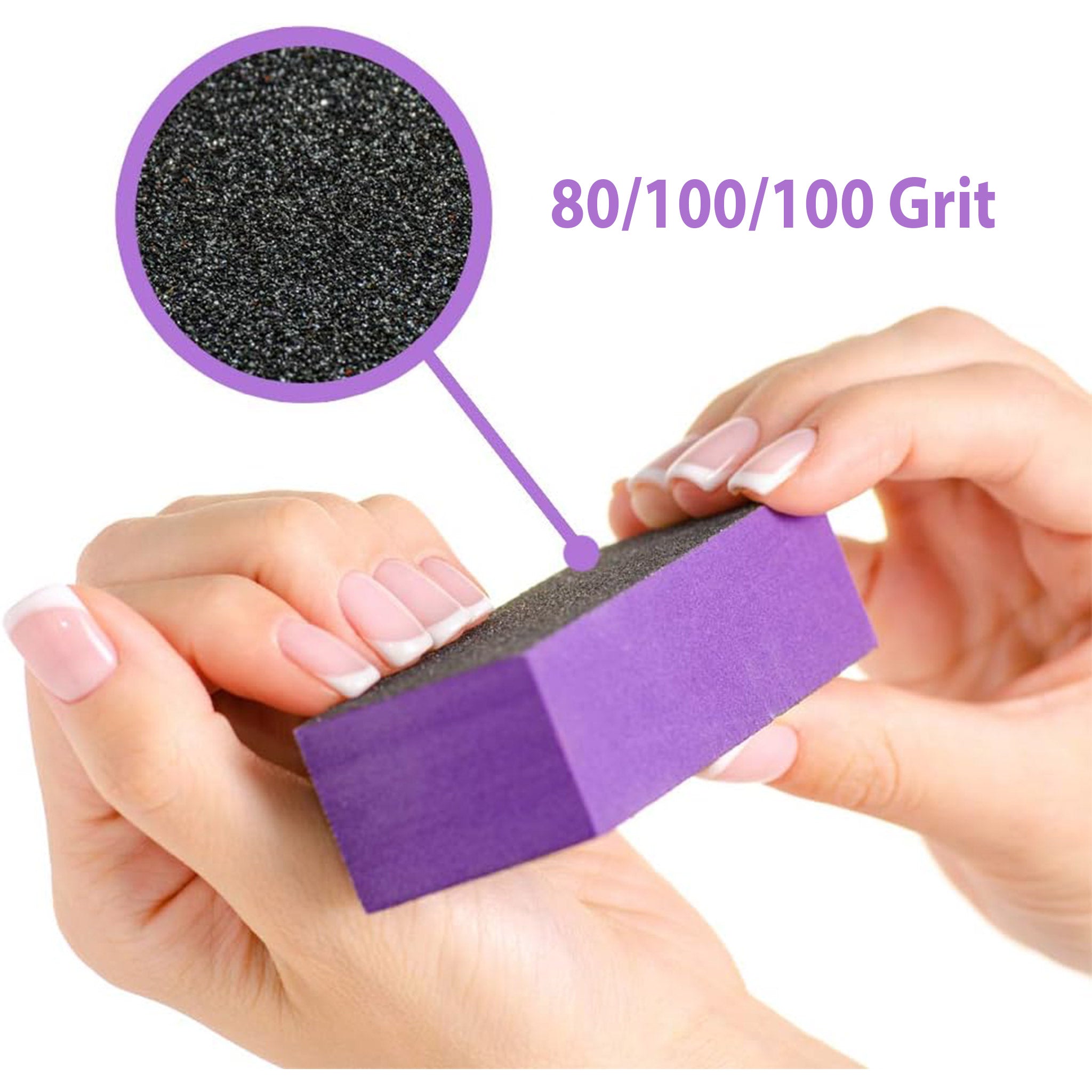 80/100/100 Grit 3-Sided Nail Block Buffer