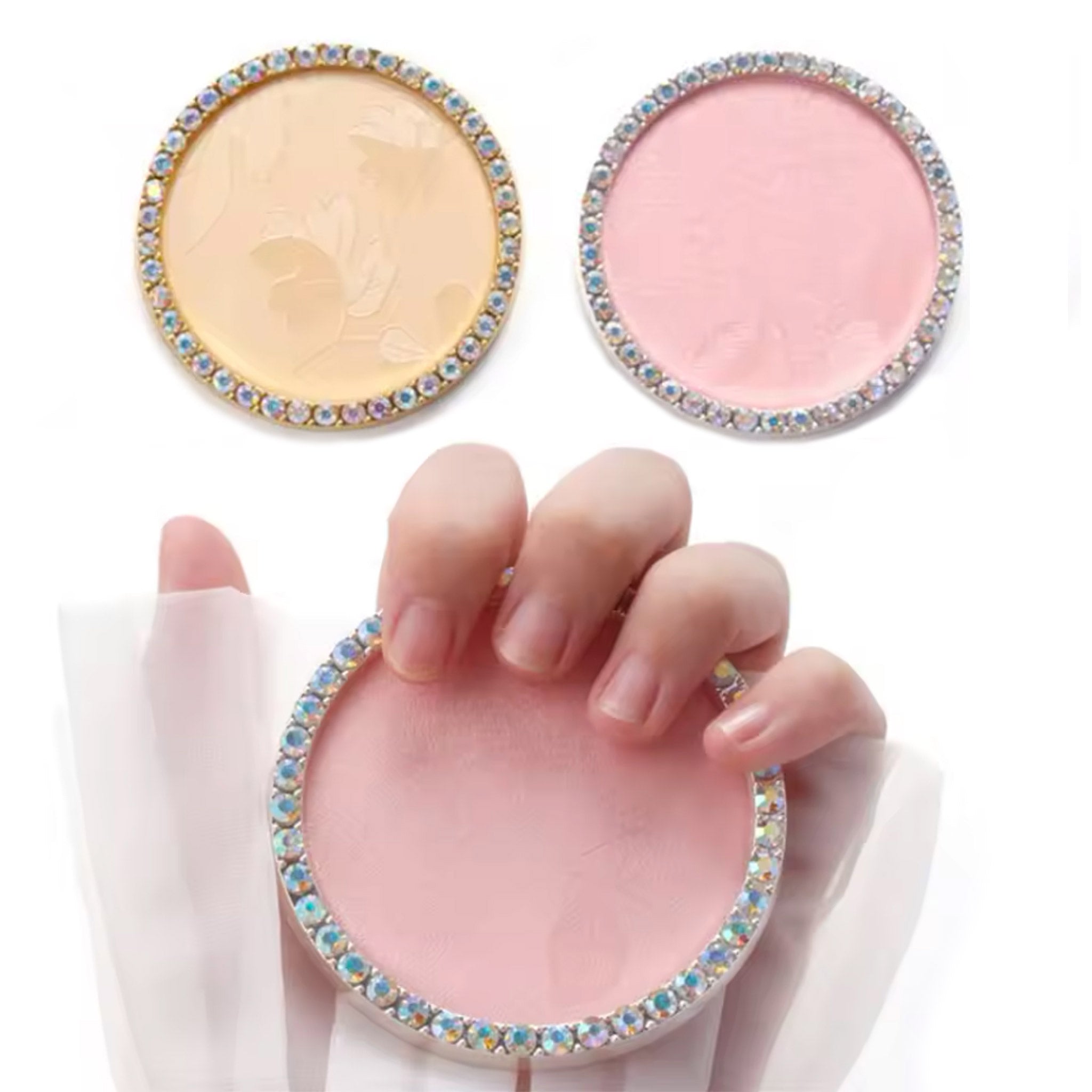Color Mixing Rhinestones Palette Nail Art Painting