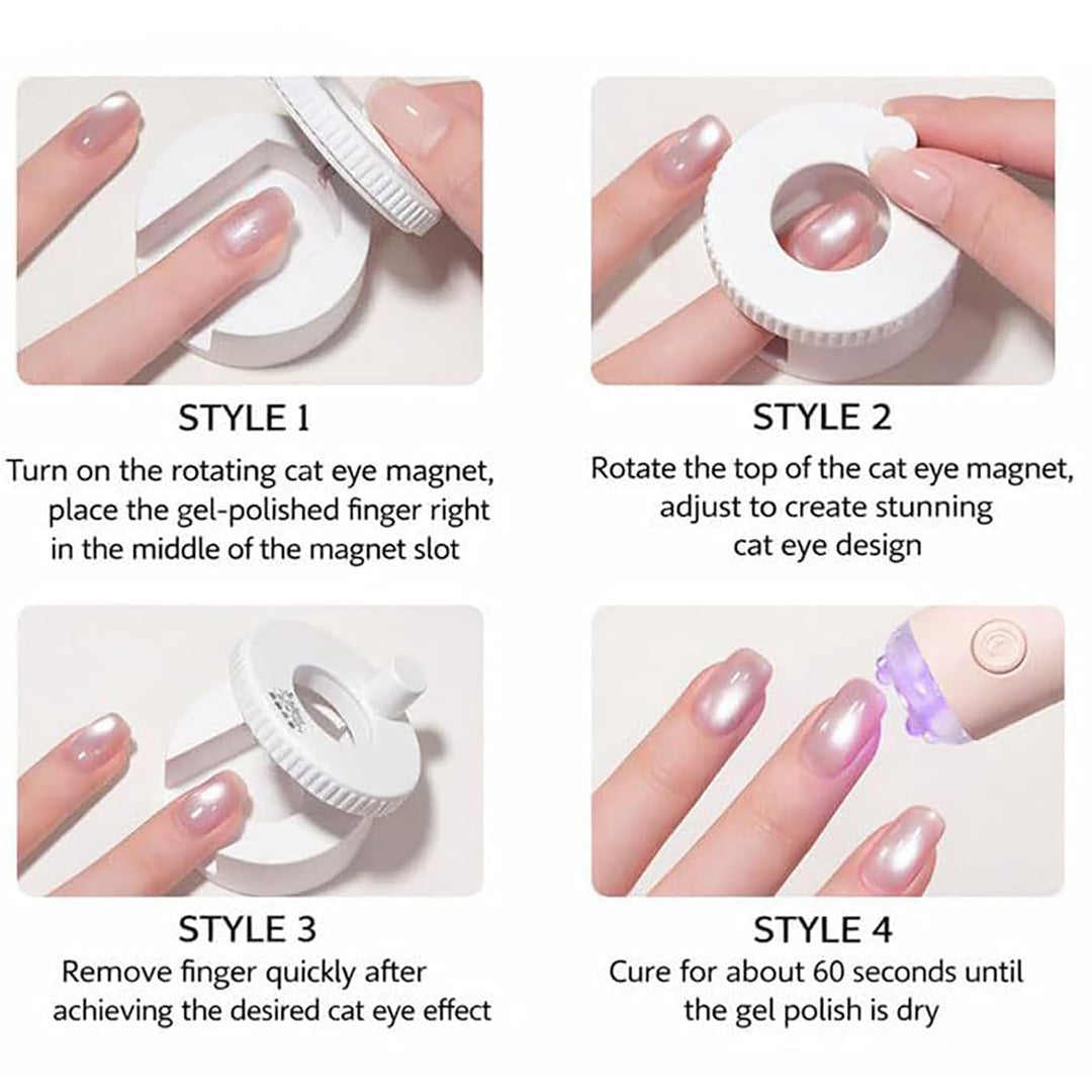 360° Rotating Cat Eye Magnet for Nail Art