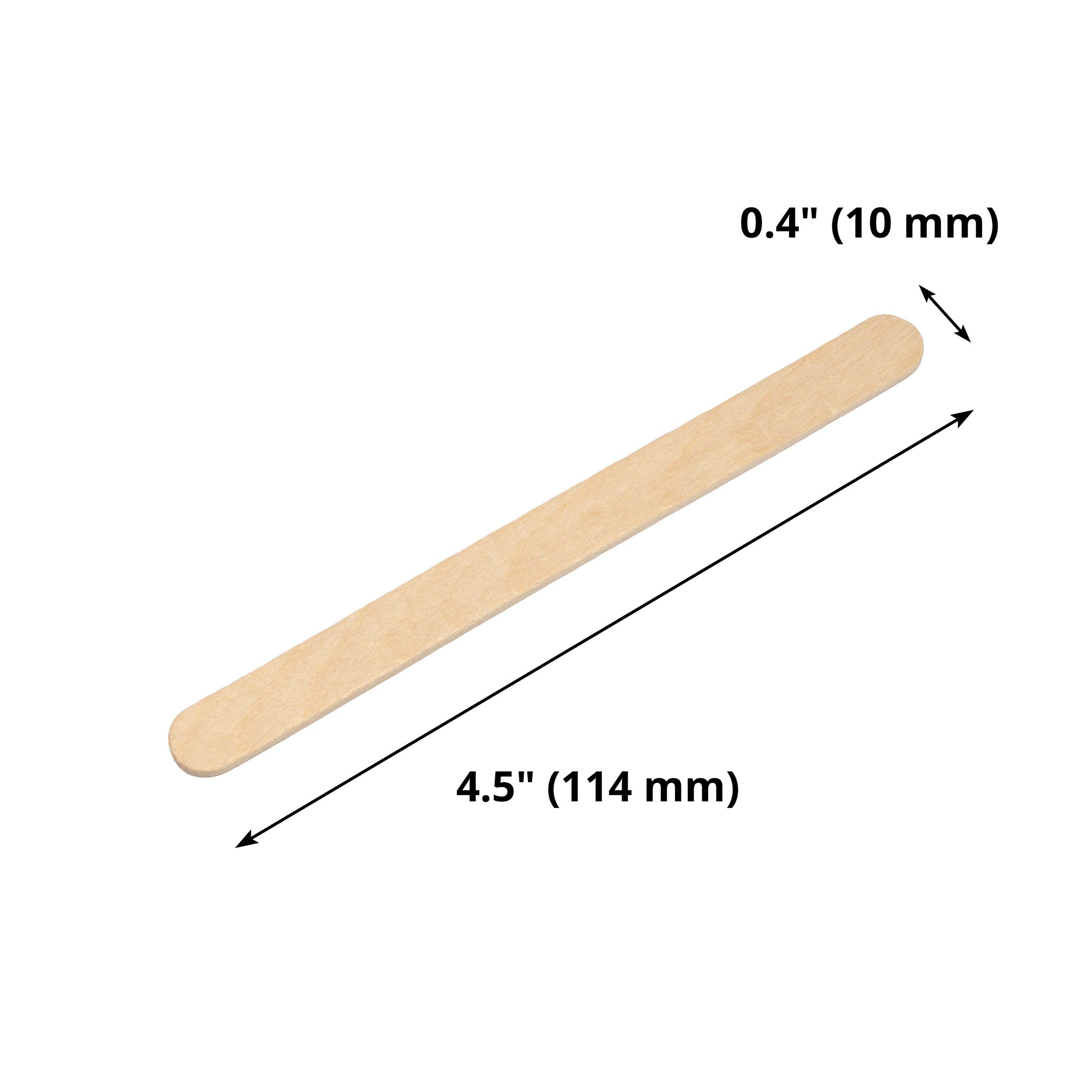 Small Wax Wooden Spatulas 114x10mm (50PCS)