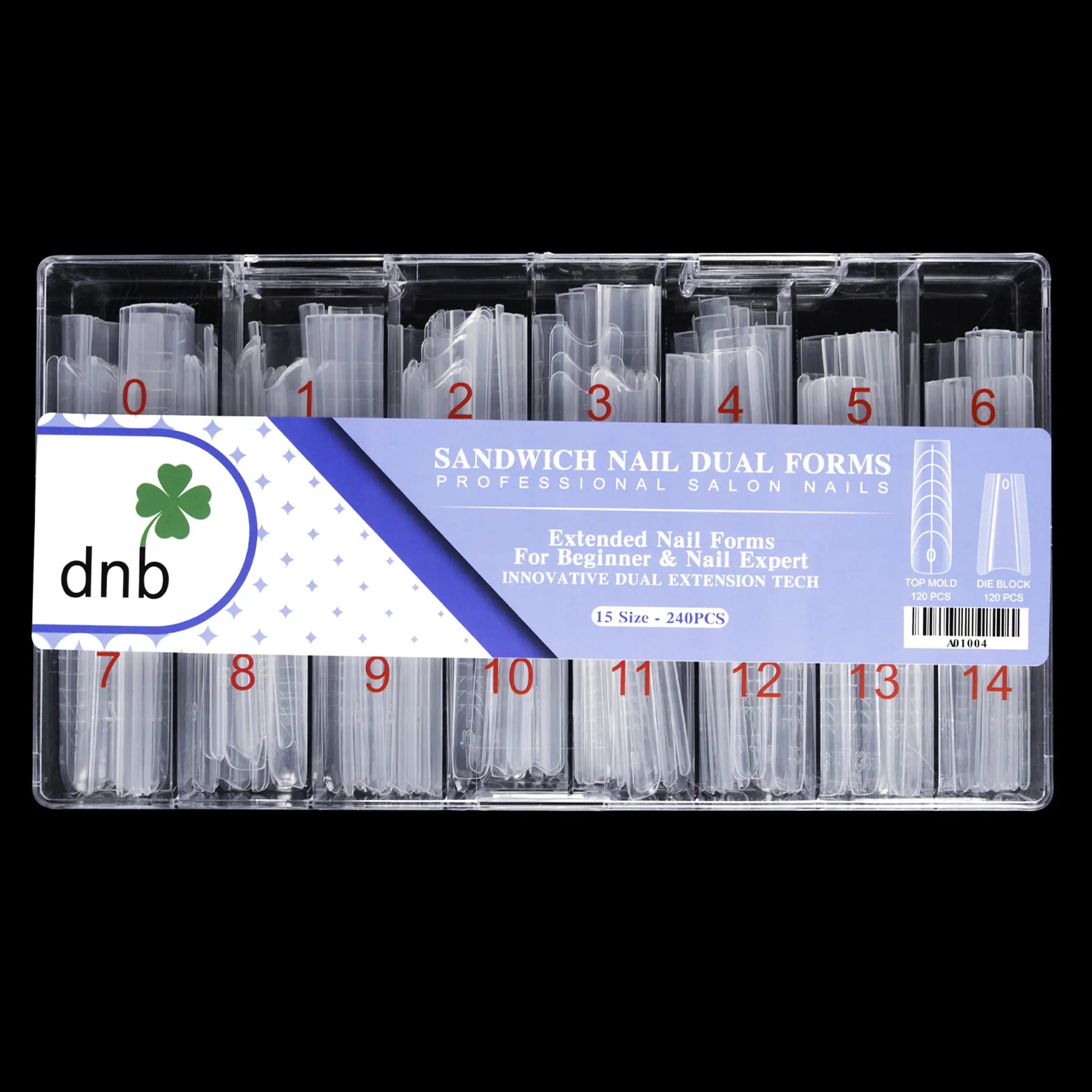 DNB Sandwich Nail Forms Square (240pcs)