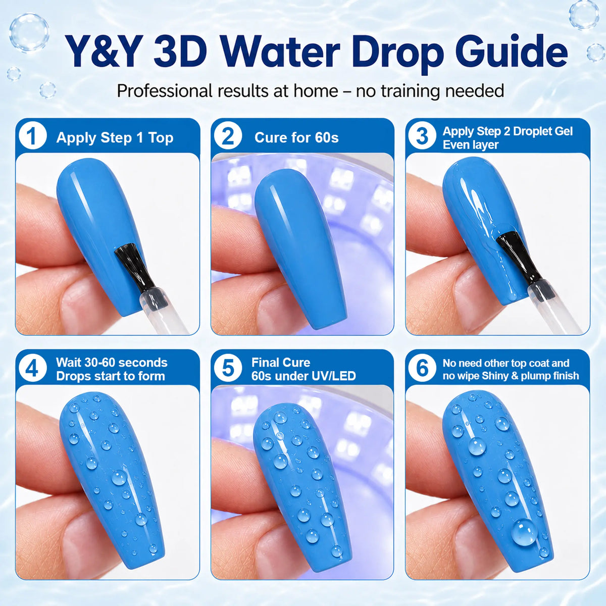 Y&Y Top Coat 2-Step Raindrop Effect