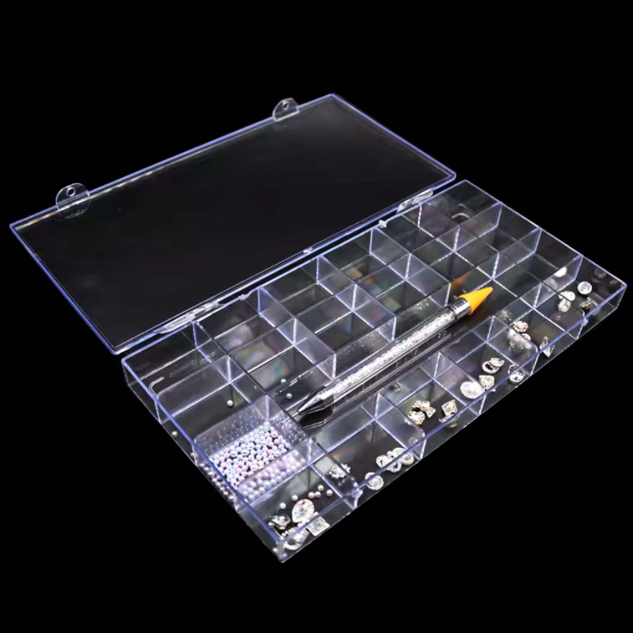 Clear Acrylic Rhinestone Storage Box
