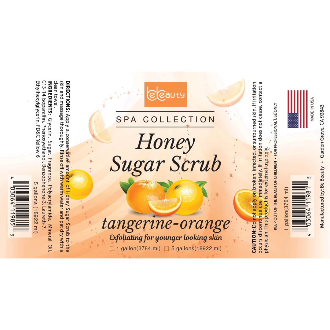 Be Beauty Tangerine Orange Honey Sugar Scrub