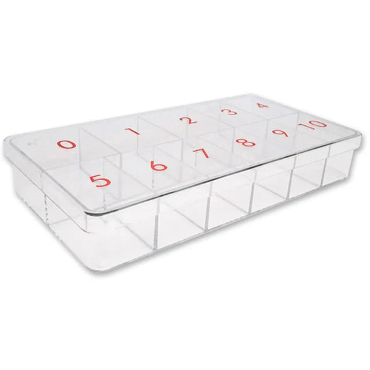 Clear Acrylic 10-Slot Nail Tip Organizer Box