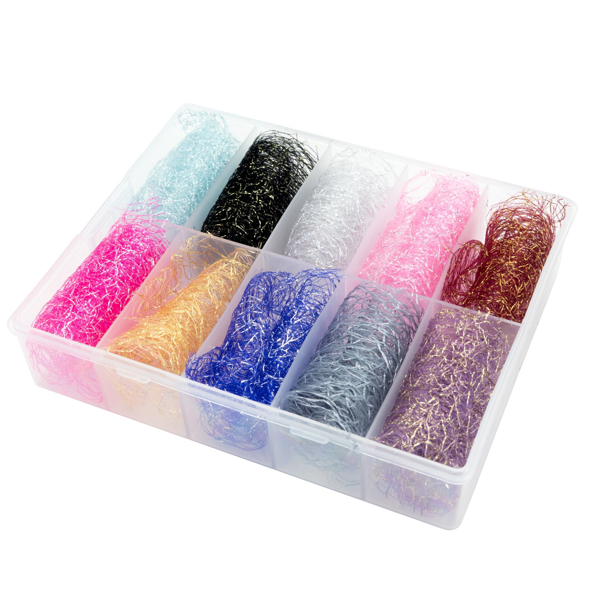 10 Roll Transfer Nail Foil Metallic Netting Set