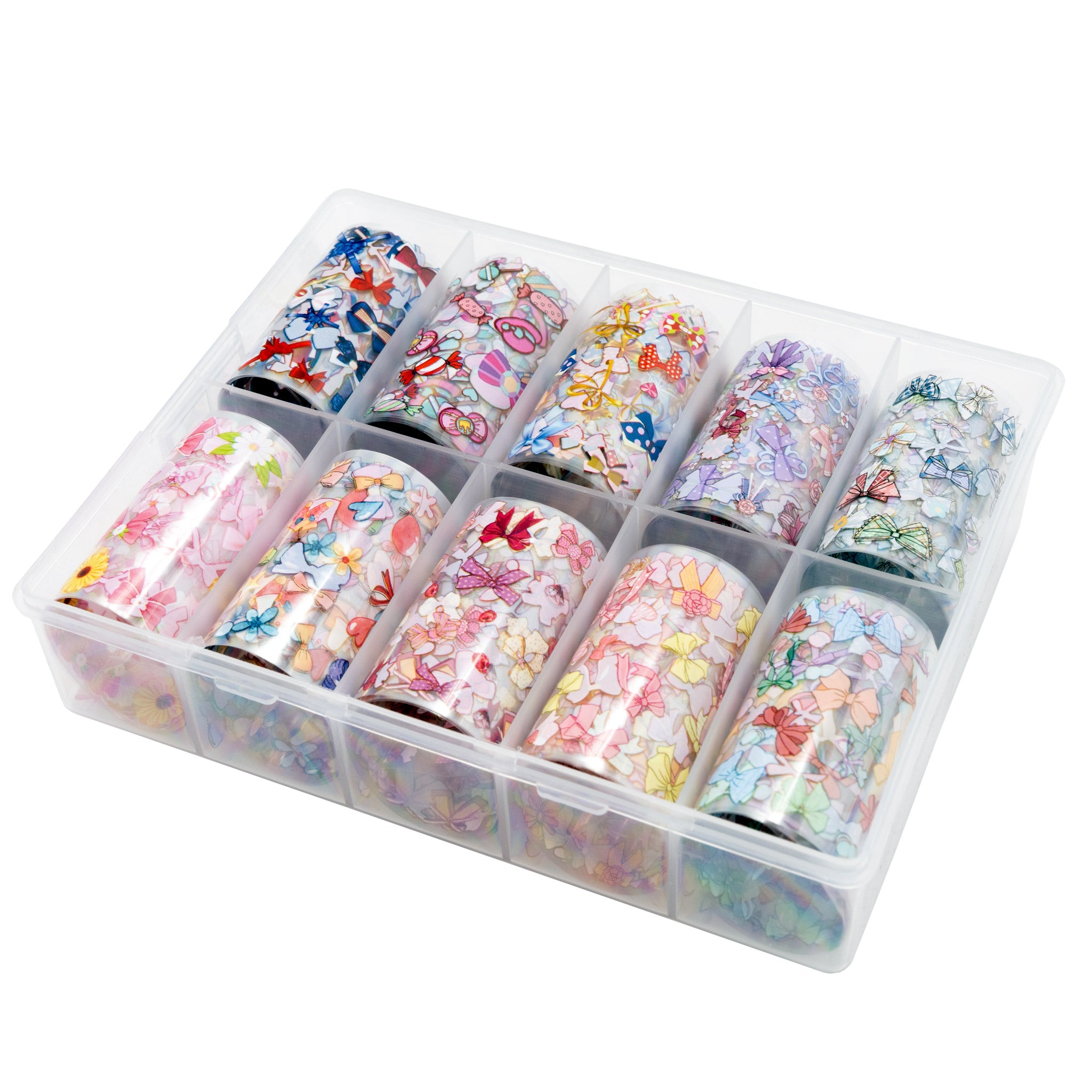 10 Roll Transfer Nail Foil Whimsy Gift Wrap