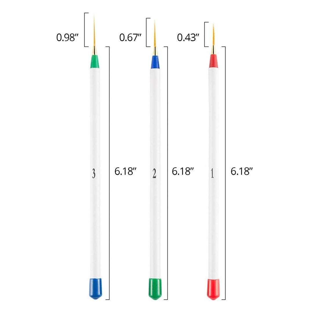 Nail Art Liner Brushes 3-Piece Set