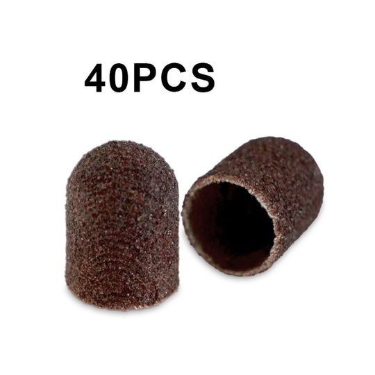 40PCS Sanding Caps Rounded Barrel #80 Grit (Coarse)