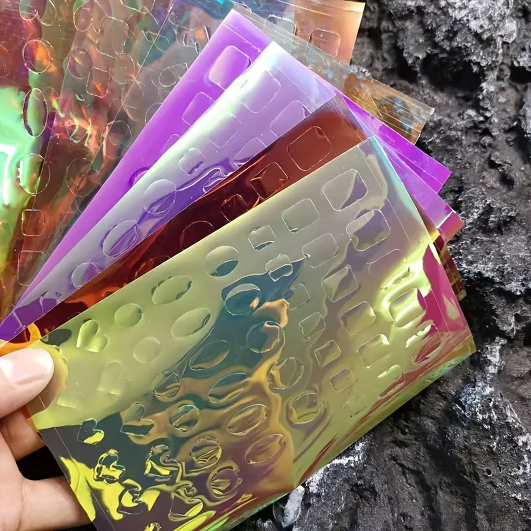Holographic Ice Cube Nail Stickers Set (11 PCS)