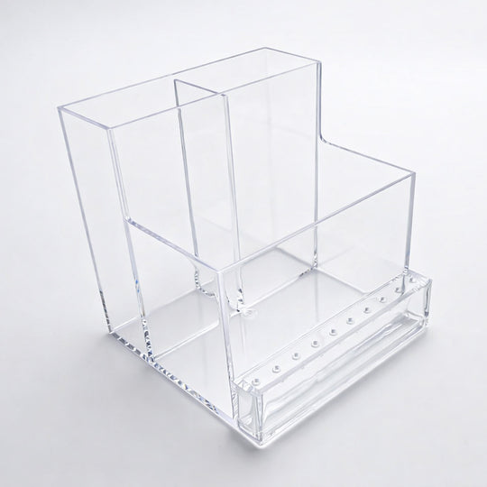 10-Hole Clear Nail Drill Machine & Bit Holder Organizer Stand