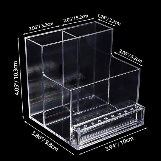 10-Hole Clear Nail Drill Machine & Bit Holder Organizer Stand