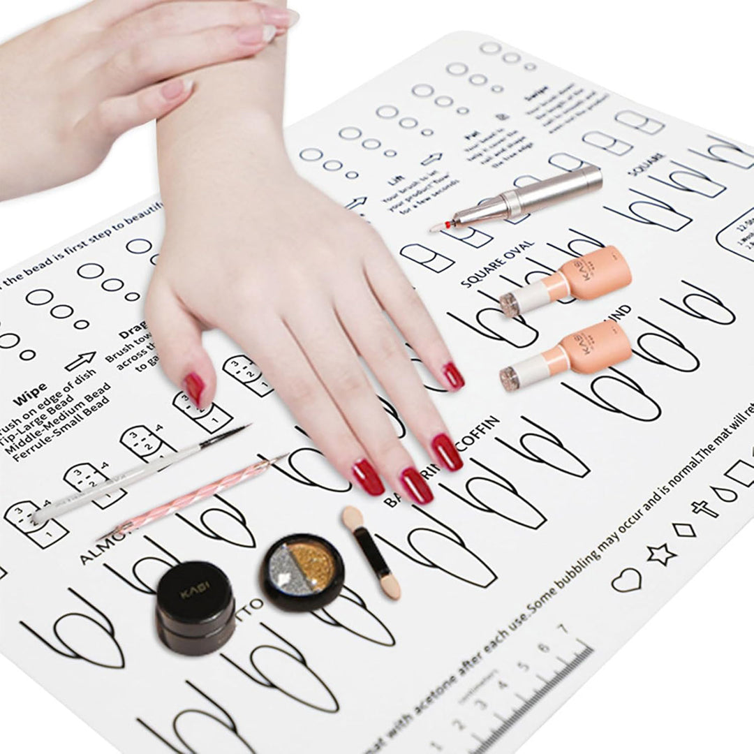 Silicone Acrylic Nail Training Mat for Practice